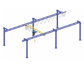 1t無橫梁剛性軌道組合起重機